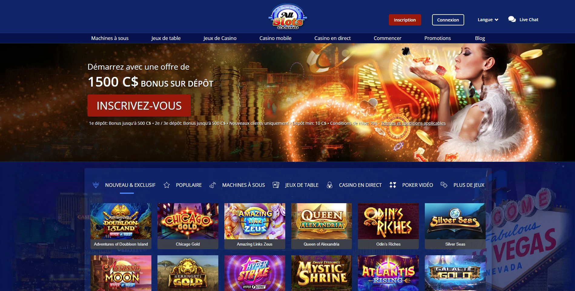 All Slots Bonus Bienvenue